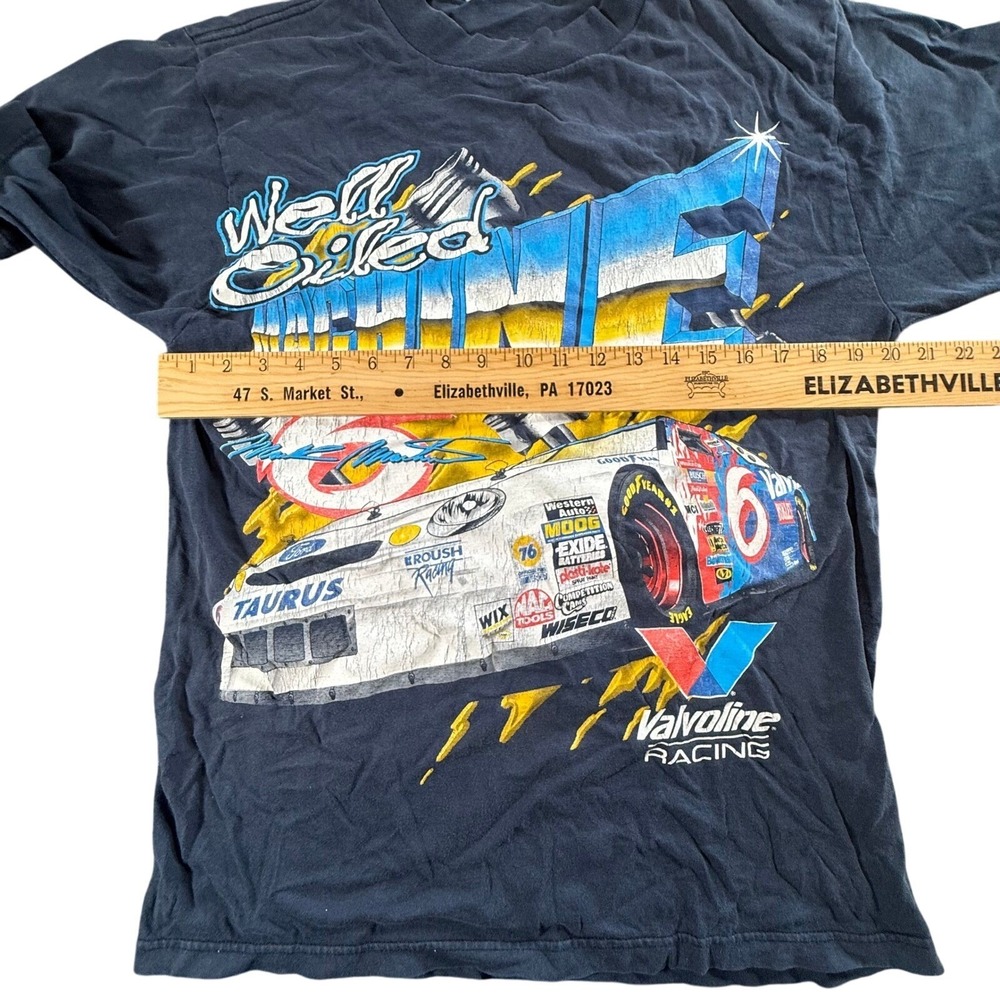 VTG Mark Martin Well Oiled Machine Ford Nascar Double Sided Shirt NO Size tag - Picture 5 of 6